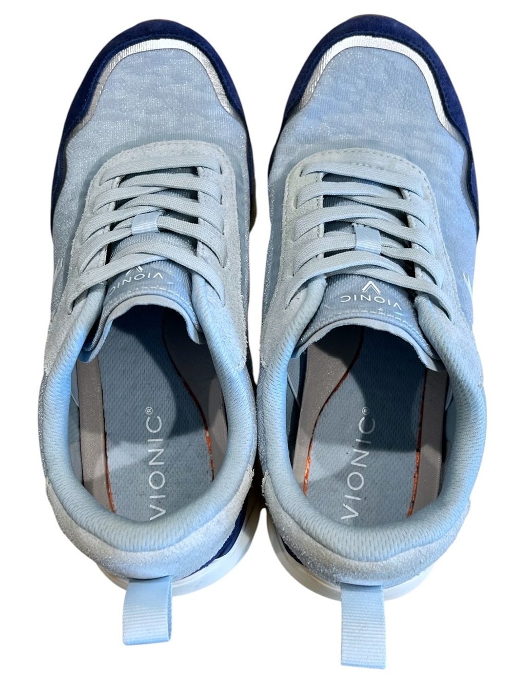 VIONIC Presley Lace Up Sneakers Blue Comfort Slip On Shoes Size 7.5 - Picture 5 of 12
